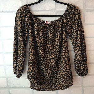 Buddy Love Off the Shoulder Leopard Print Top
